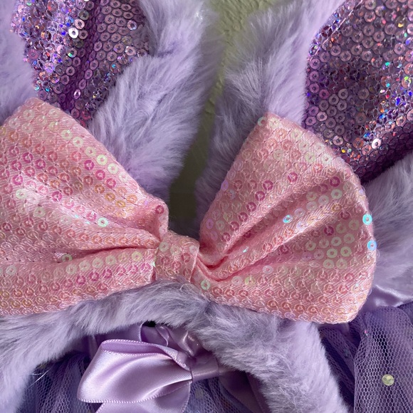 NWT Bunny Sequin Lavender Floral Tutu Dress-up Set - Picture 6 of 10